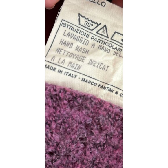 Vintage Red & Purple Knit Cardigan Fairy Lace Whimsical Bohemian Sheer - Picture 13 of 16